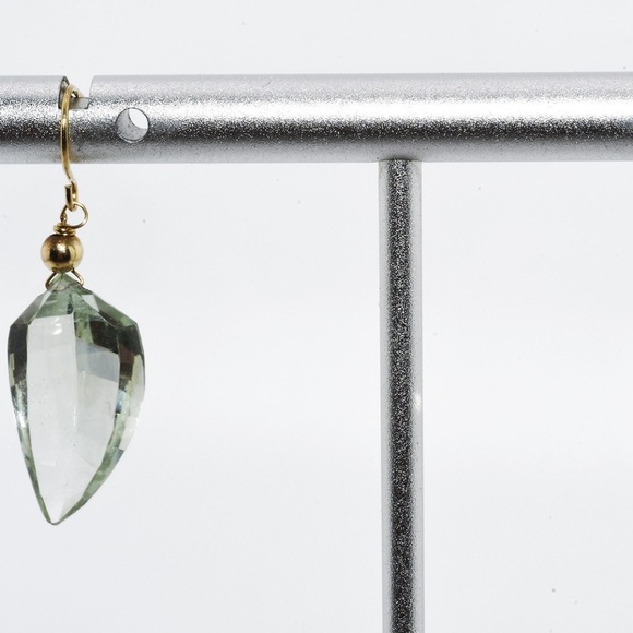 $1,500 14K Gold 28.00CT Natural Orange Citrine Solitaire Dangle Earrings - Picture 9 of 9